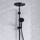 Душова система hansgrohe Raindance S 240 1jet PowderRain EcoSmart з термостатом, 28823670 чорний матовий