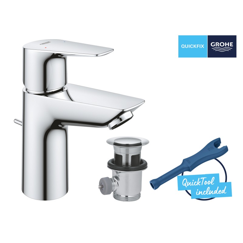 Grohe QuickFix StartEdge Смеситель однорычажный для раковины S-Size (24196001)