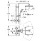 Grohe Tempesta System 250 Cube Душевая система с термостатом для настенного монтажа (266892431)
