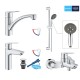 Grohe Набор смесителей QuickFix Start 4 в 1 для ванны и кухни (LI202301KE)