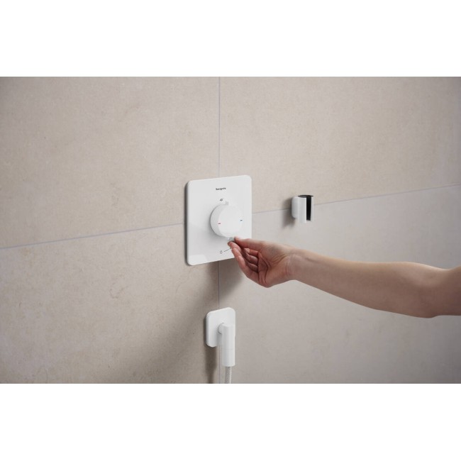 Термостат скрытого монтажа hansgrohe Ecostat Comfort Q 1 function, 33712700 белый матовый