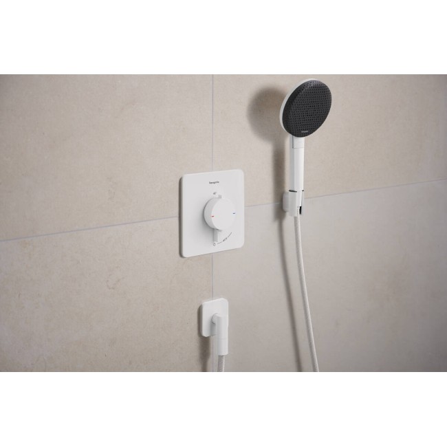 Термостат скрытого монтажа hansgrohe Ecostat Comfort Q 1 function, 33712700 белый матовый