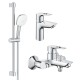 Grohe Комплект смесителей BauLoop New 3 в 1 для ванной (UA123214S1

)