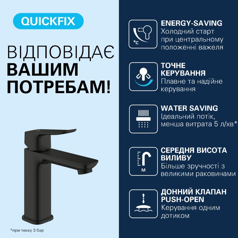Grohe Dice Однорычажный смеситель для раковины M-размера. (1018362430)