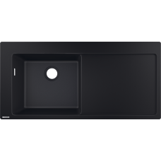 Мийка для кухні hansgrohe S51 S5110-F450 43330170 з сушилкою зправа, чорний графіт