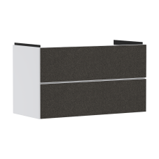 Тумба Xevolos E 980/475, з двома висувними ящиками, 54181660 Matt Whitе / Textile Dark Grey