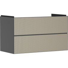 Тумба Xevolos E 980/475, з двома висувними ящиками, 54183390 Slate Matt Grey / Patterned Bronze