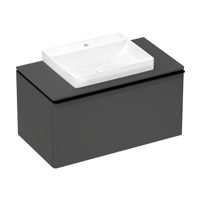 Накладна раковина 600/480 Xelu Q з отвором під змішувач, без переливу, 61018450 з покриттям SmartClean