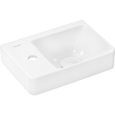 Умывальник 360/250 hansgrohe Xelu Q с отверстием слева, без перелива, 61085450 с покрытием SmartClean