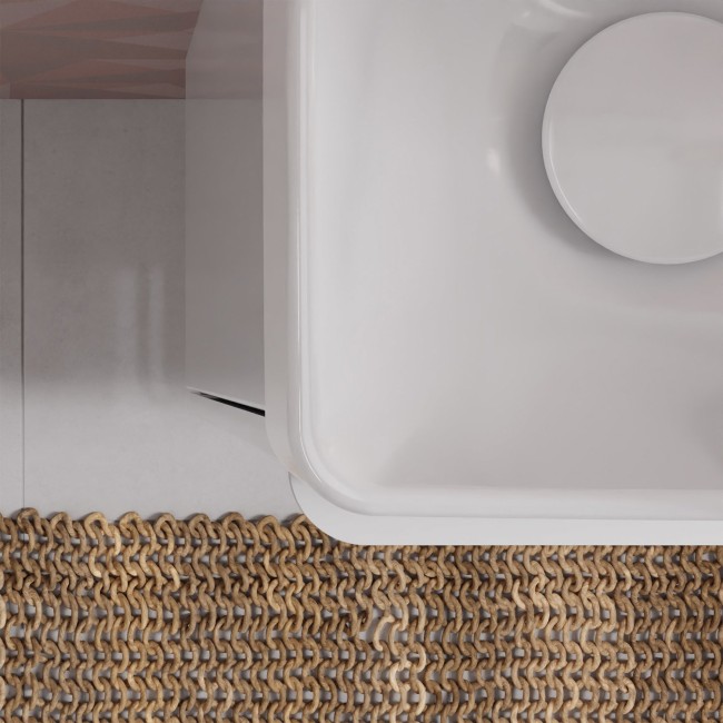 Умывальник 360/250 hansgrohe Xelu Q с отверстием слева, без перелива, 61085450 с покрытием SmartClean