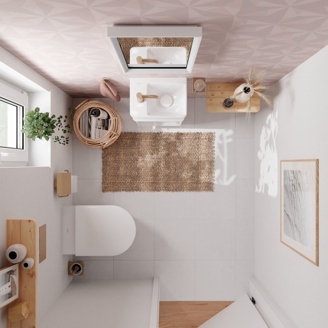 Умывальник 360/250 hansgrohe Xelu Q с отверстием слева, без перелива, 61085450 с покрытием SmartClean