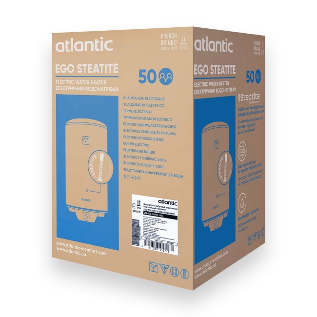 Водонагреватель бытовой электрический Atlantic Steatite Ego VM 050 D400S-1-BC 1200W