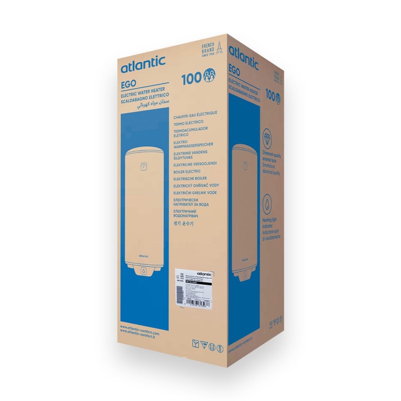 Водонагреватель бытовой электрический Atlantic Opro Ego VM 100 D400S (1200W)