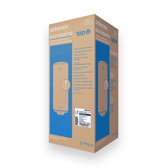 Водонагреватель бытовой электрический Atlantic Steatite Ego VM 100 D400S-1-BC 1200W