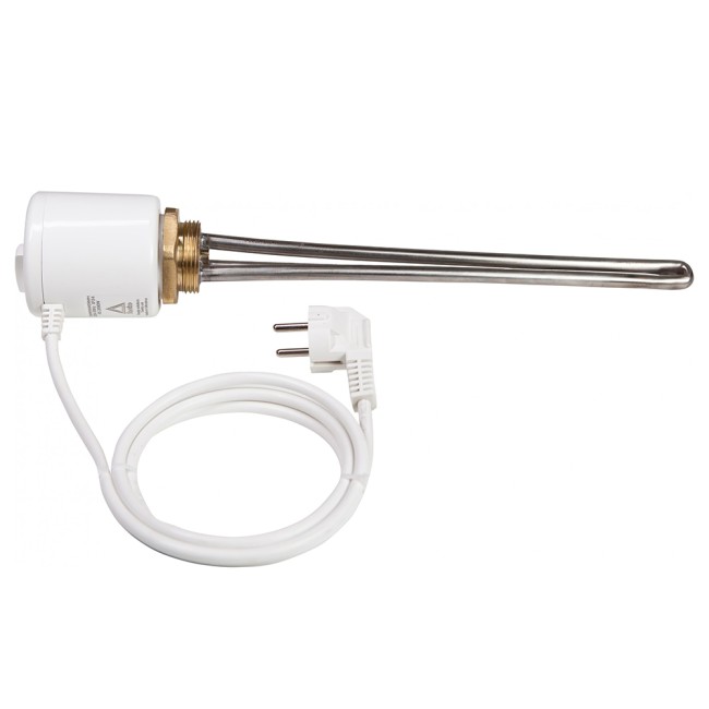 Тэн Tenko RS-R 2,5 кВт, резьба 1"1/4 ,прямой, с термостатом, нерж.