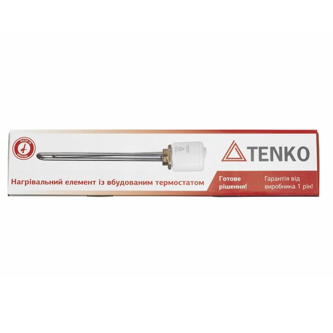 Тэн Tenko RS/G 2,5 кВт, резьба 1"1/4 ,гнутый, с термостатом, медь