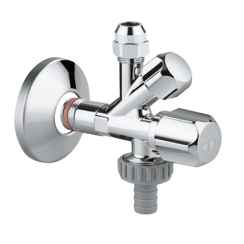 Grohe Запорний, кутовий вентиль 1/2" для стиральной или посудомоечной машин (22036000) Grohe Запорний, кутовий вентиль 1/2" для стиральной или посудомоечной машин (22036000)