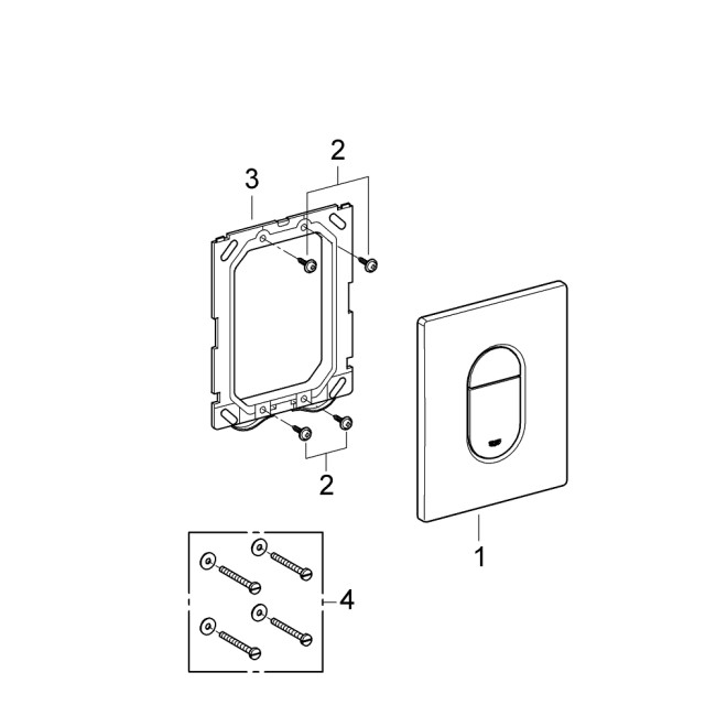 Grohe Arena Cosmopolitan Накладная панель смыва (38844000)