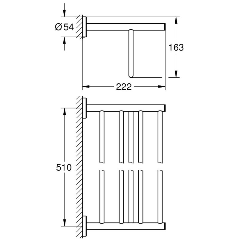 Grohe BauCosmopolitan Полка для полотенец (40462001)