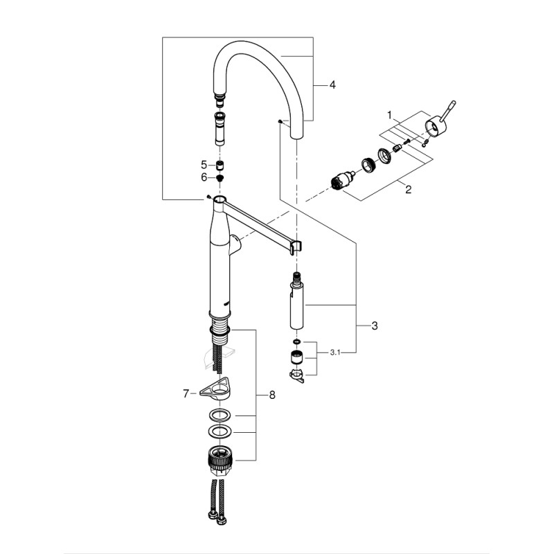 Grohe Essence Одноважільний змішувач для мийки
 (30294DC0)
