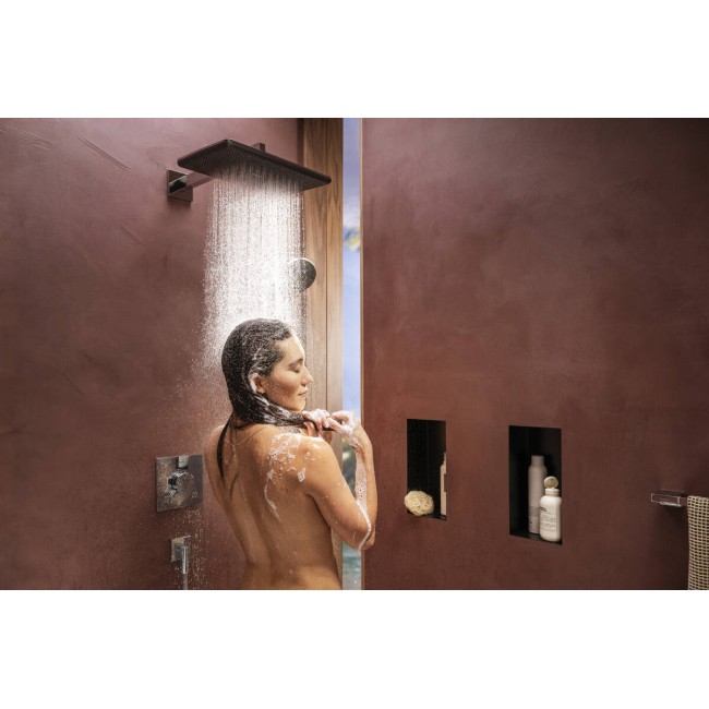 Верхний душ hansgrohe Raindance Alive Q, 210/340 1jet EcoSmart 24531000, хром