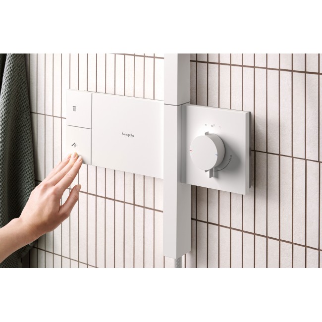 Душова система hansgrohe Raindance Alive Q 210/340 1jet EcoSmart з ShowerSelect Comfort, 24581700 білий матовий