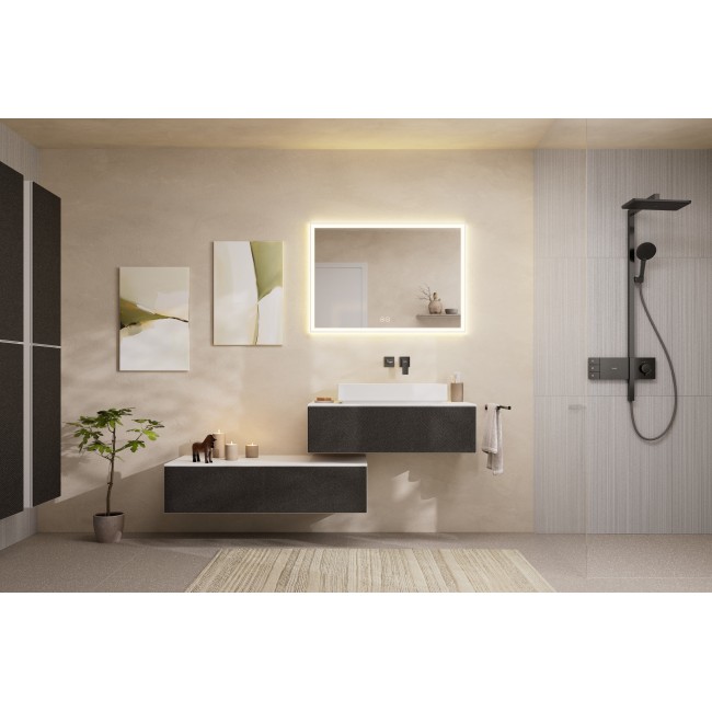 Душова система hansgrohe Raindance Alive Q 210/340 2jet EcoSmart з ShowerSelect Comfort, 24591340 чорний матовий хром