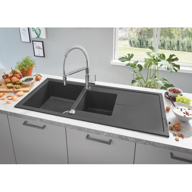 Grohe Мийка для кухні 1160 х 500 мм, Granite Black (31643AP0)