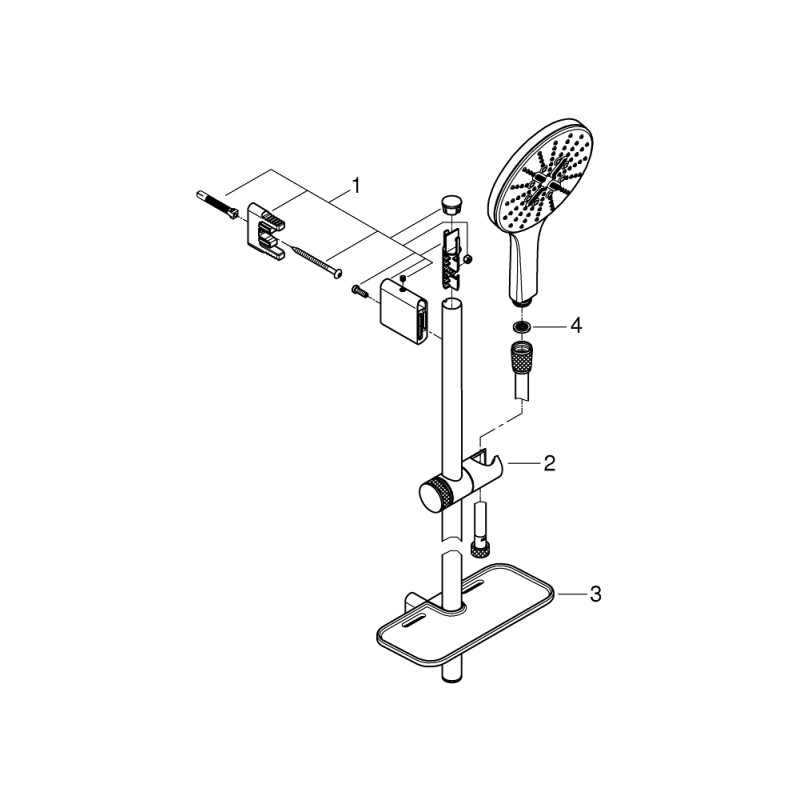 Grohe Rainshower Smartactive 150 Душевой гарнитур, 3 режима струи (26591000)