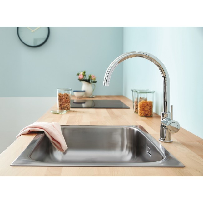 Grohe BauClassic Одноважільний змішувач для мийки (31234001)