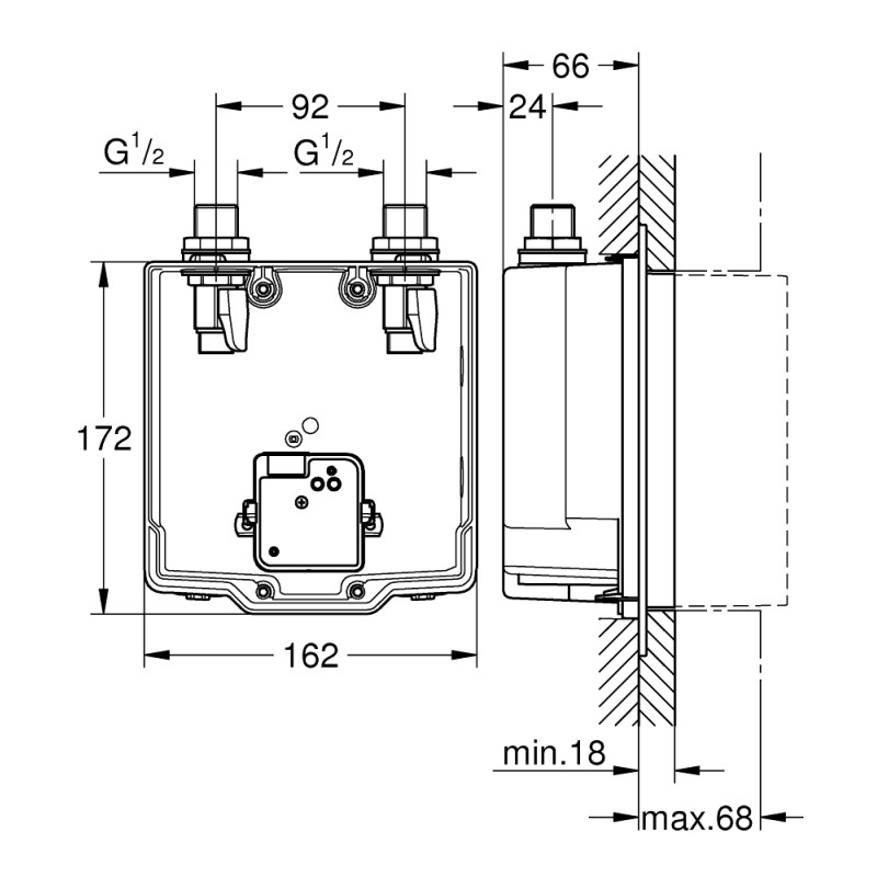 Grohe Eurosmart Cosmopolitan E Скрытый монтажный блок (36339001) Grohe Eurosmart Cosmopolitan E Скрытый монтажный блок (36339001)