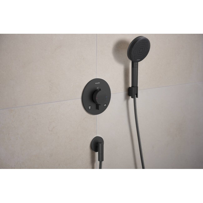 Шланговое подсоединение hansgrohe FixFit Fine S с обратным клапаном, 28882340 черный матовый хром
