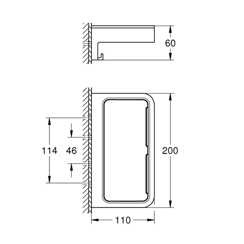 Grohe QuickFix Start Cube Полочка для душа с держателем (41107DC0)