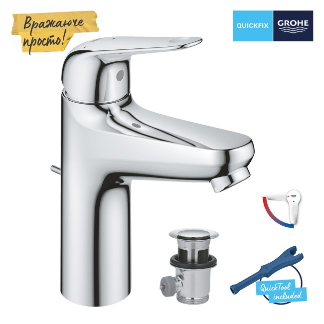 Grohe Swift Одноважільний змішувач для раковини 1/2" M-розміру (24328001)