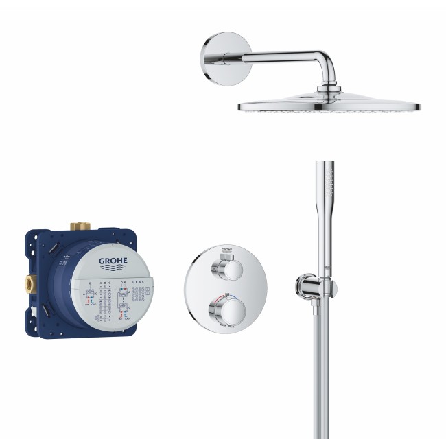 Grohe Grohtherm Душова система з термостатом прихованого монтажу з Rainshower Mono 310 (34869000)