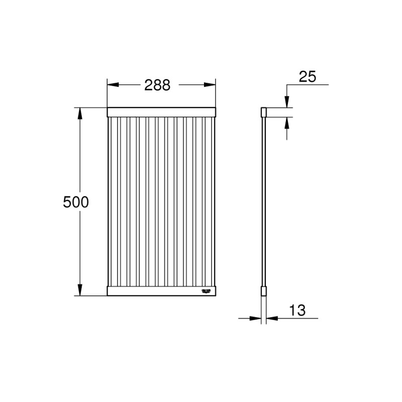 Grohe Складная большая полка для посуды L-размер 500 (40858SD0)