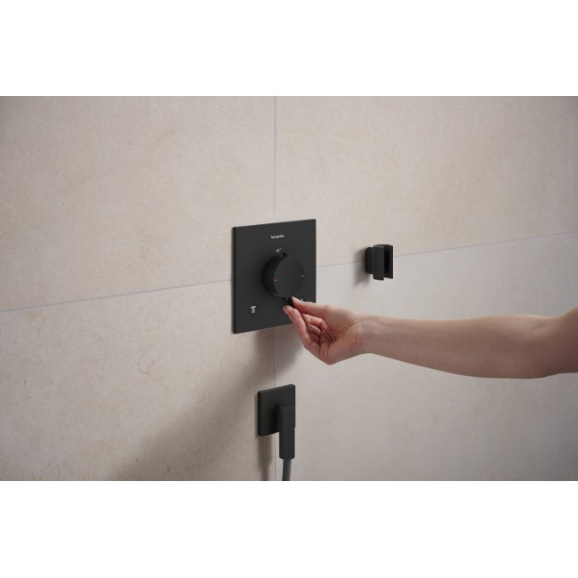 Термостат скрытого монтажа hansgrohe Ecostat Comfort E 2 function, 33711670 черный матовый