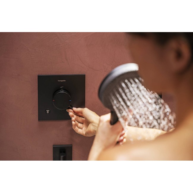 Термостат скрытого монтажа hansgrohe Ecostat Comfort E 2 function, 33711670 черный матовый
