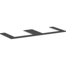 Консоль 1360/550 Xelu Q з 2 вирізами для встановлення накладної раковини, 54099910 Diamond Matt Grey