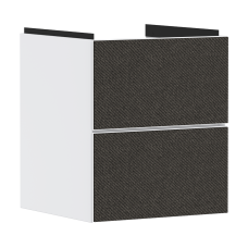 Тумба Xevolos E 480/475, з двома висувними ящиками, 54172660 Matt Whitе / Textile Dark Grey