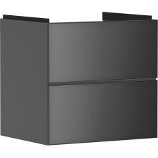 Тумба Xevolos E 580/475, с двумя выдвижными ящиками, 54177770 Slate Matt Grey / Metallic Slate Grey