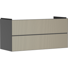 Тумба Xevolos E 1180/475, з двома висувними ящиками, 54186390 Slate Matt Grey / Patterned Bronze