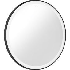 Зеркало Xarita Lite S 700/700 с круговым LED светильником, черный матовый 54966670