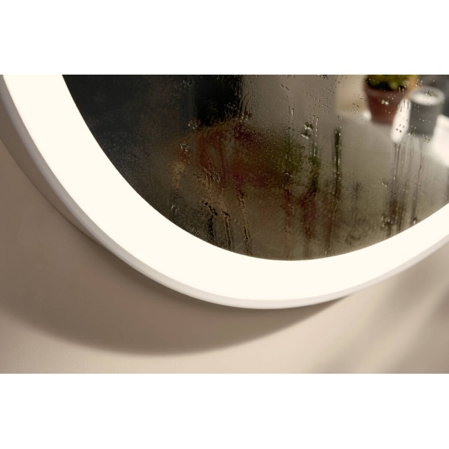 Зеркало Xarita Lite S 700/700 с круговым LED светильником, белый матовый 54966700