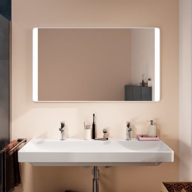 Зеркало Xarita Lite Q 1200/30 с боковой LED подсветкой и ИК-датчиком, белый матовый 54978700