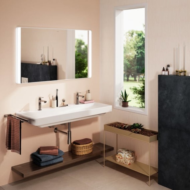 Зеркало Xarita Lite Q 1200/30 с боковой LED подсветкой и ИК-датчиком, белый матовый 54978700