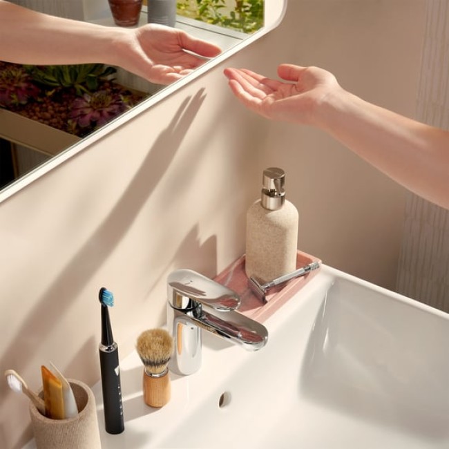 Зеркало Xarita Lite Q 1200/30 с боковой LED подсветкой и ИК-датчиком, белый матовый 54978700