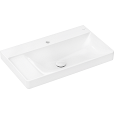 Раковина 800/480 Xelu Q з поличкою ліворуч, з отвором під змішувач, без переливу, 61030450 з покриттям SmartClean