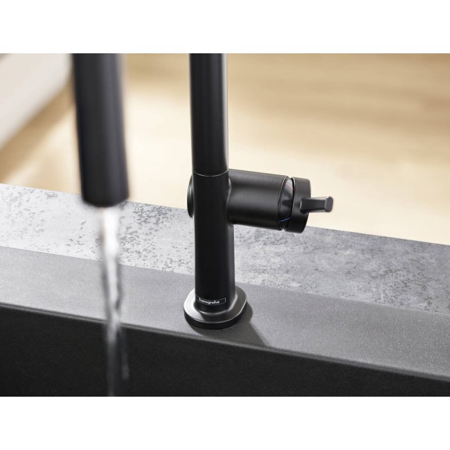 Змішувач hansgrohe Talis M54 для кухонної мийки з висувним душем, чорний матовий 72801670