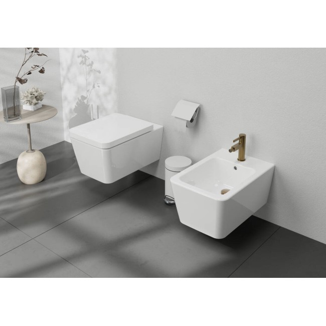 Смеситель hansgrohe Finoris для биде со сливным набором, бронза матовый 76200140